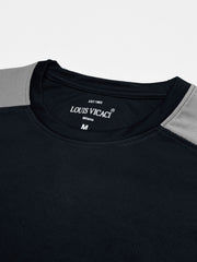 Louis Vicaci Summer Active Wear Tracksuit For Men-Navy with Grey Panels-SP1867/RT2472